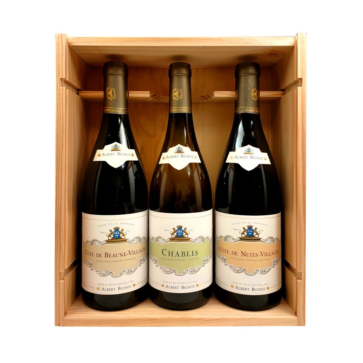 Wooden Box Burgundy Fine Wines Feel Rouge