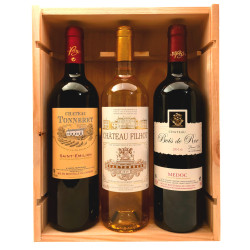 Caja de Madera Vinos de Burdeos Denominacíones Prestigiosas