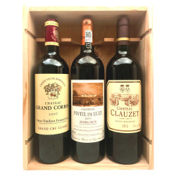 Caja de Madera Burdeos Cosechas Antiguas
